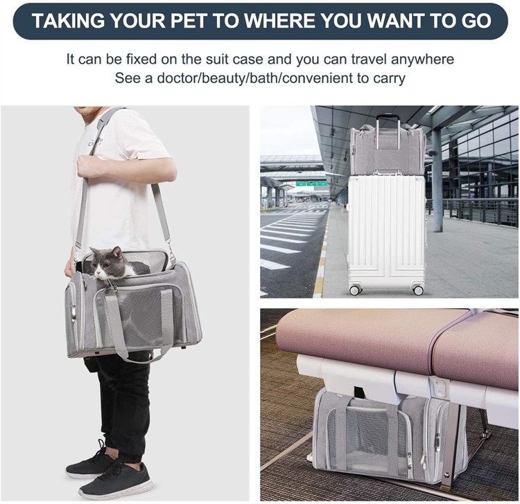 Cat Carrier Pet Dog Carrier Dog Backpack Pet Cat Transport Bag Dog Travel Bags Airline Approved Carrier for Small Dogs Cats