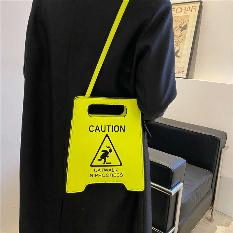 Funny cross for women summer creative parody parking card handbag personality single shoulder bag 2024 new casual versatile fashion clothing