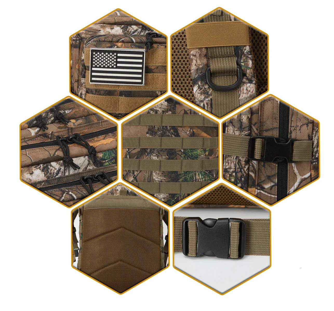 Ship from US QT QY Tactical Backpacks Outdoor 45L Large Capacity Man 3 Days Molle Hking Bags For Trekking Camping Backpack 250227FBB