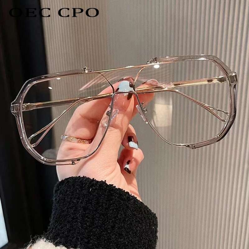 Oversized Women 2023 New Unique One Piece Fashion Sunglasses For Men Punk Glasses Trending Female Eyewear UV400