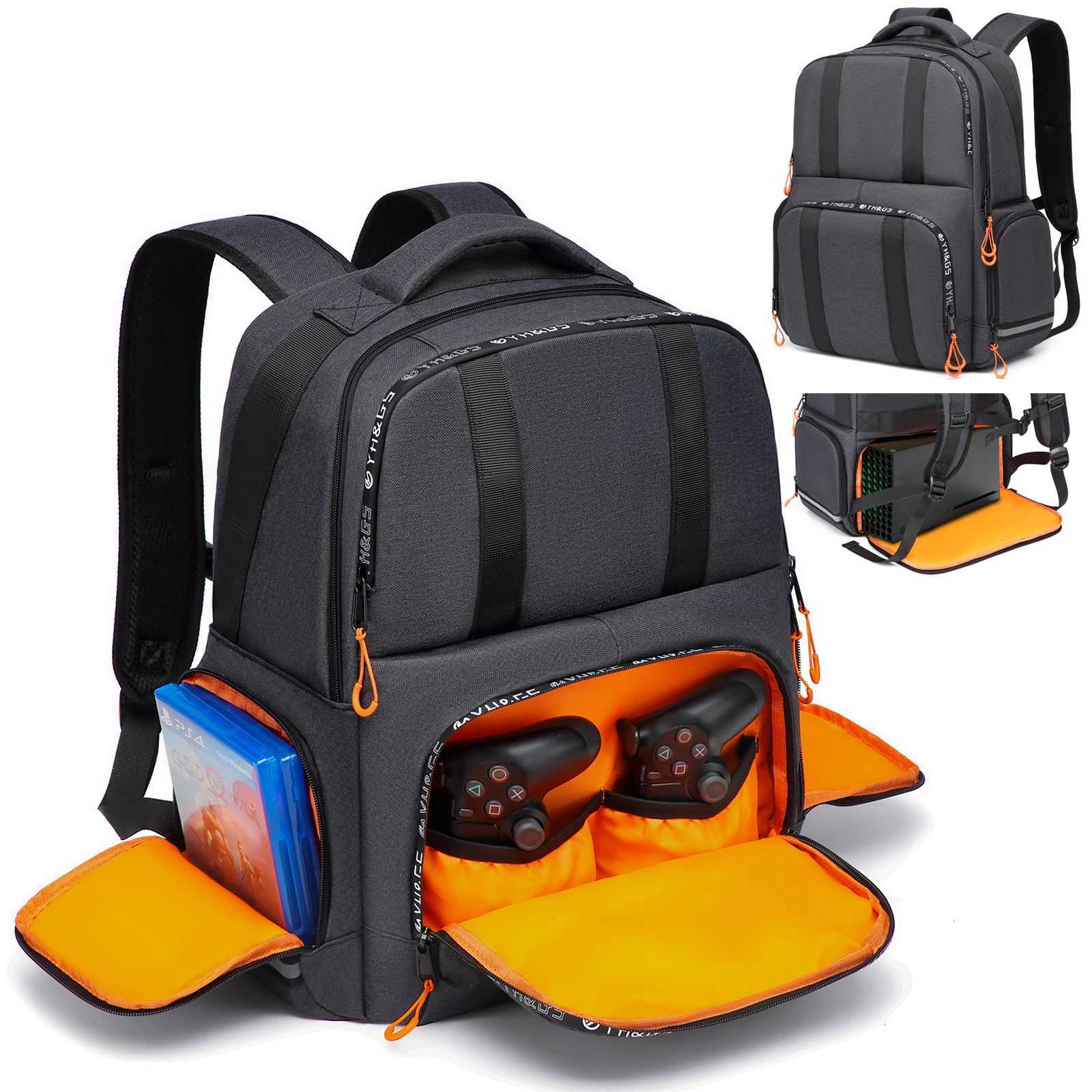 Diaper Bags Backpack Compatible with Xbox Series X/S Console Bag with Separate Storage Room Console Headset Pockets for Gaming Accessories Y2502270FCS
