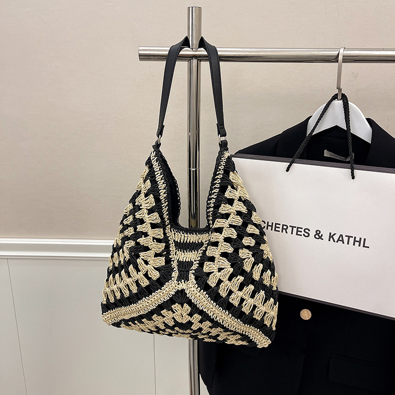 Large Capacity for Women 2025 New Summer Seaside Vacation Straw Woven Versatile Commuter Single Shoulder Tote Bag #swissmilitary