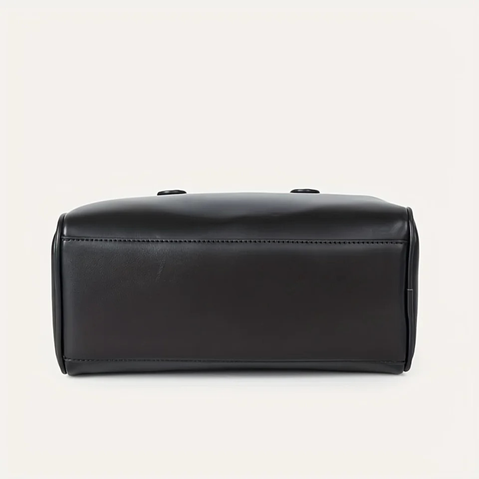 Ship from US Minimalist Solid Color Boston Bag Lightweight AllMatch Satchel Womens Simple 250227FBB