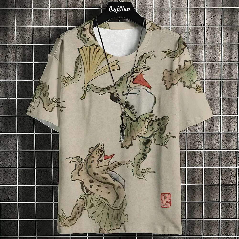 2025 New Cartoon Cat Pattern Men's T-shirt 3D Printed Designer T-shirt Men's Casual Pullover Summer Round Neck Sports Shirt Top Loose Daily 