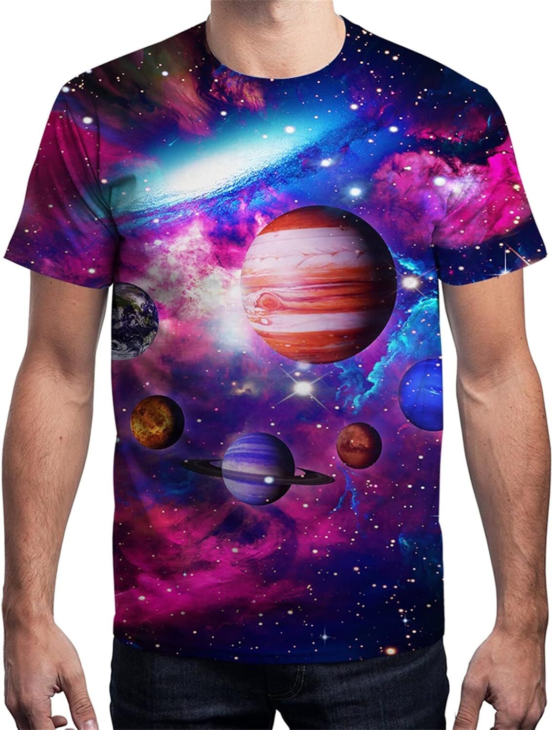 Mens T shirt Men and Women Shirts Unisex 3D Fashion Printed Shirts for Adults Short Sleeve Top T-Shirts tee Casual tops summer clothes coolPurple Plan