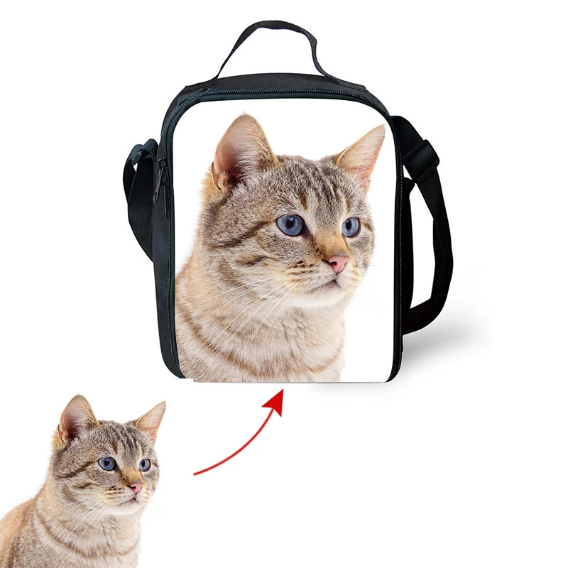 Ship from US Custom Color Pet Pattern Student Lunch Bag For The Beginning Of School Box Polyester Boys And Girls Lovers 250227FBB