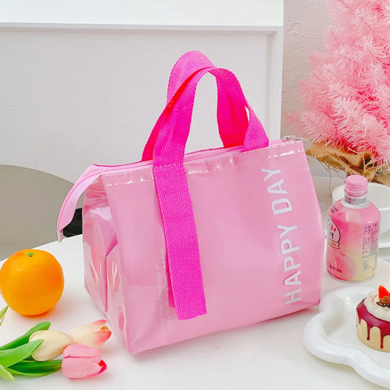 Ship from US Waterproof bento bag thickened insulation for office workers high aesthetic handbag lunch box cross 250227FBB