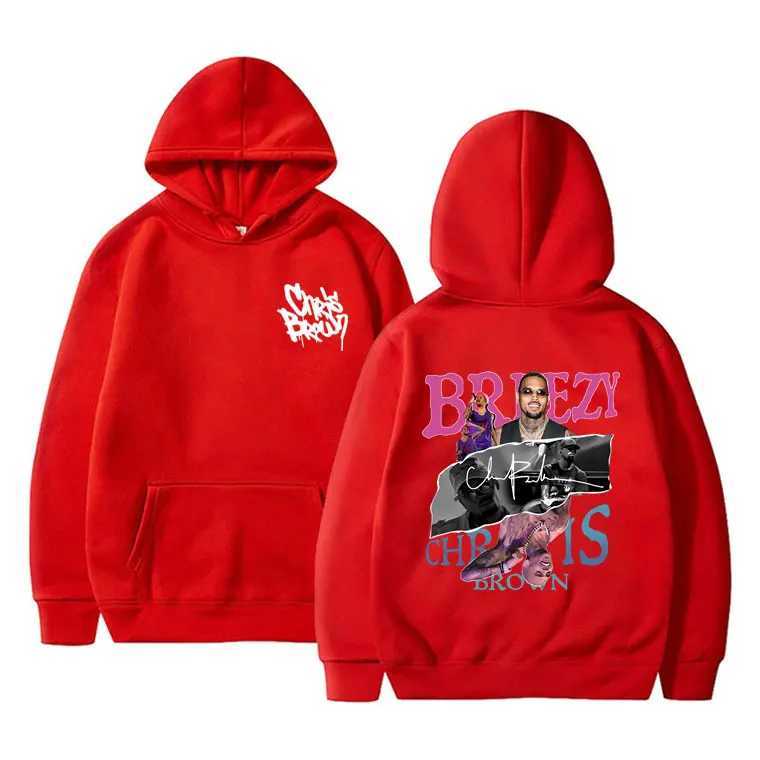 New Rapper Chris Brown Graphic Print Hoodie Men Women Hip Hop Fashion Oversized Pullover Hoodies Unisex Flce Cotton Sweatshirt X250227 L251018I4NQ