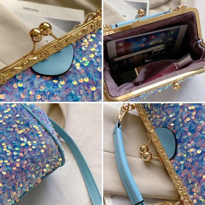 Women's Bags designer purses and handbags for women Sequined tote bag Shining fashion crossbody bags lady shoulder evening clutch