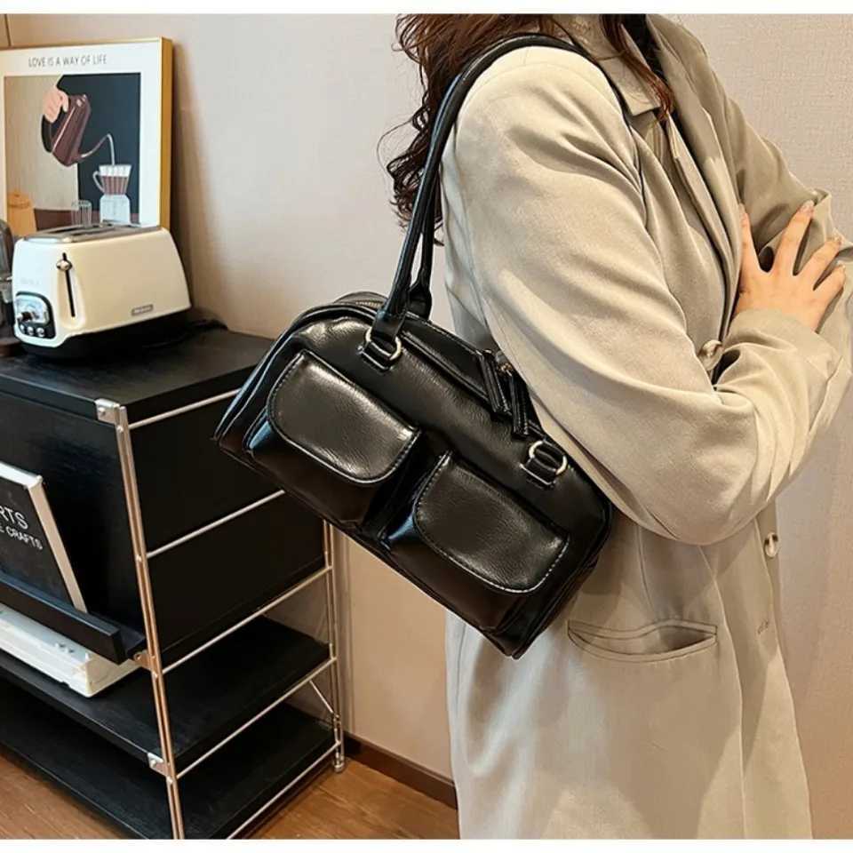 VANDERWAH Small Double Pockets Shoulder Bags For Women 2025 New Fi Trend Designer Underarm Bag Female Handbags And PursesXJ250227