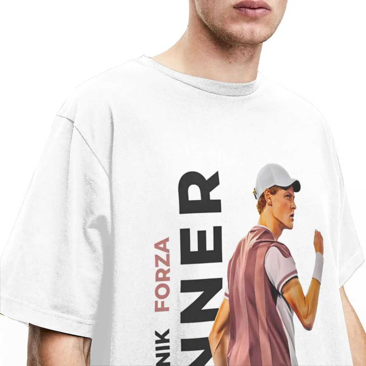 Jannik Sinner T Shirt Summer Digital artwork print Aesthetic T Shirts Cotton Leisure T Shirt For Male Short-Slved Top Ts X250227