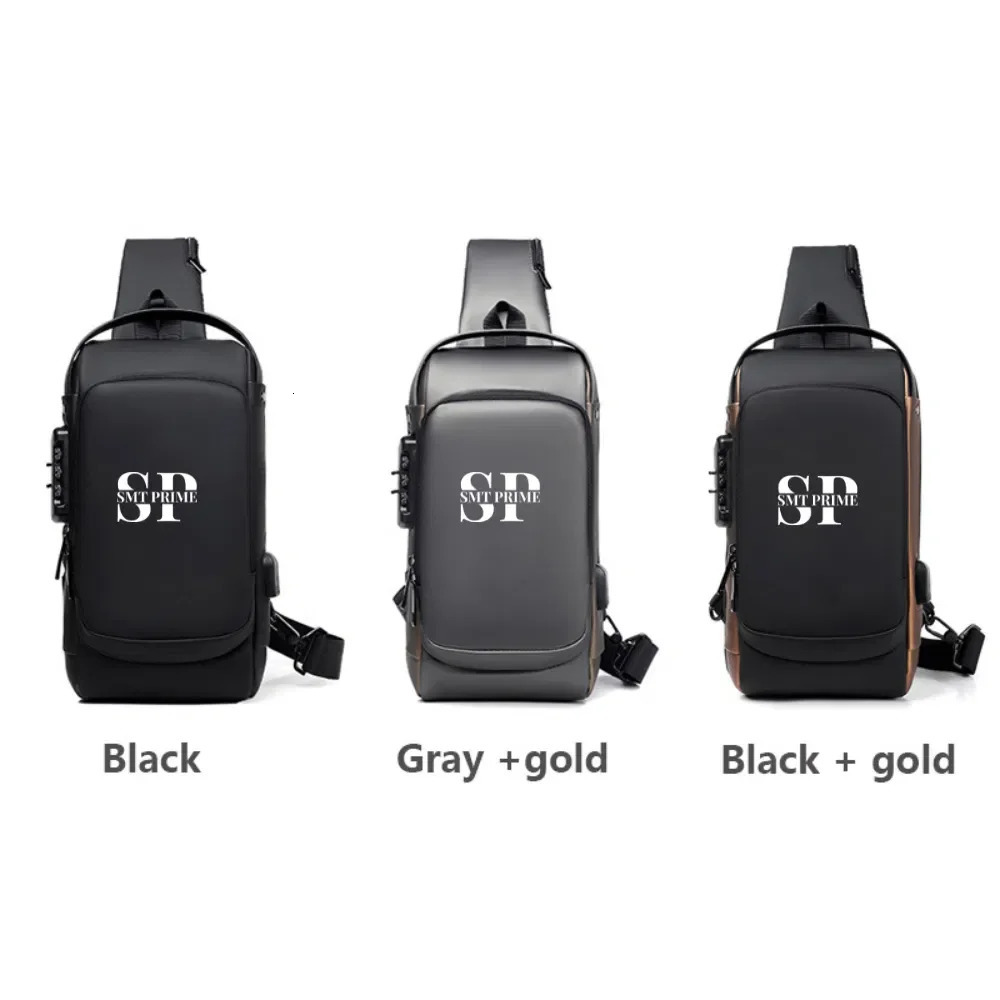 Ship from US Sling Backpack Antitheft Crossbody Chest Bag Shoulder Black Daypack Fanny Pack for Women Men 250227FBB