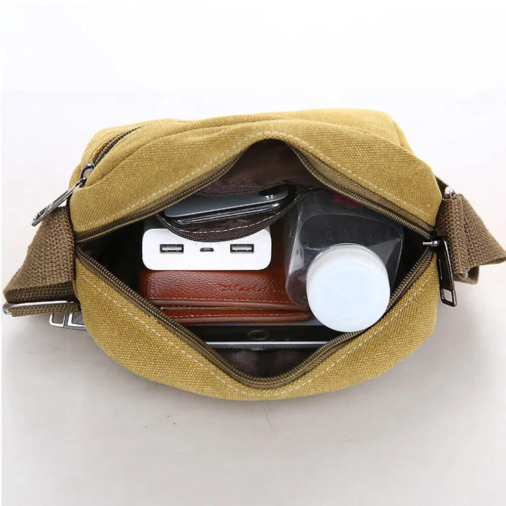 Ship from US Crossbody Bag Canvas Bags Casual Shoulder Satchel Handbag Pouch Messenger Unisex 250227FBB