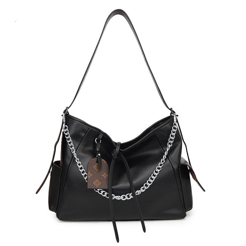 toteBag Shoulder bag ROSE NOIRE Wind Large Capacity Women's Shoulder New Tote Simple Chain Armpit Bag