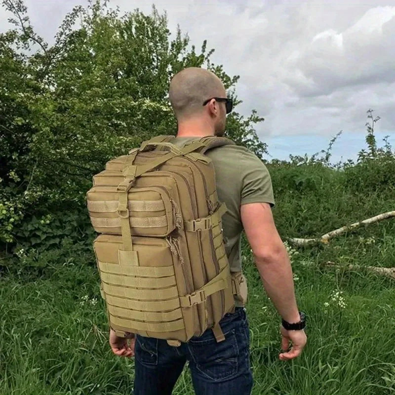 Ship from US 1pc Mens 1000D Nylon Waterproof Trekking Fishing Hunting Bag Outdoor Rucksacks Sports Camping Hiking Backpack 250227FBB