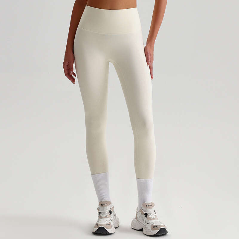 European American nude yoga pants for women without awkward es, high waist hip lifting tight elastic small foot sports and fiess pants, 2025 new casua