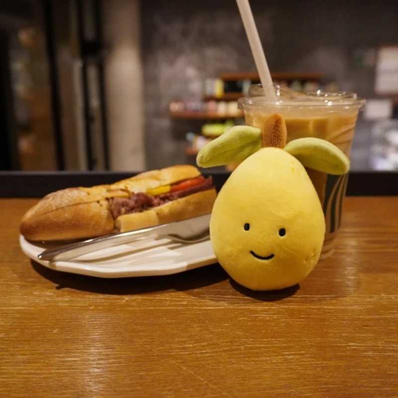 Cute Lemon Plush Toy Chain Fruit Vegetable Doll Pendant Key Ring Backpack Charms Car Bag Decor Free shipping