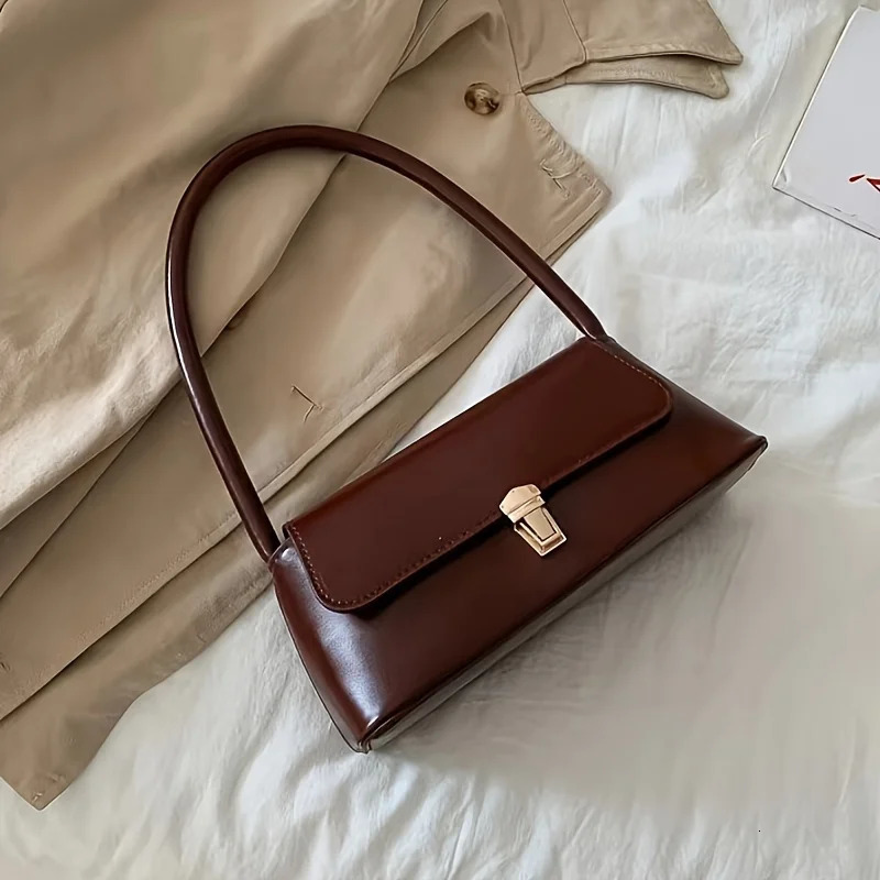 Ship from US Casual flip shoulder bag simple solid color handbag perfect full matching 250227FBB