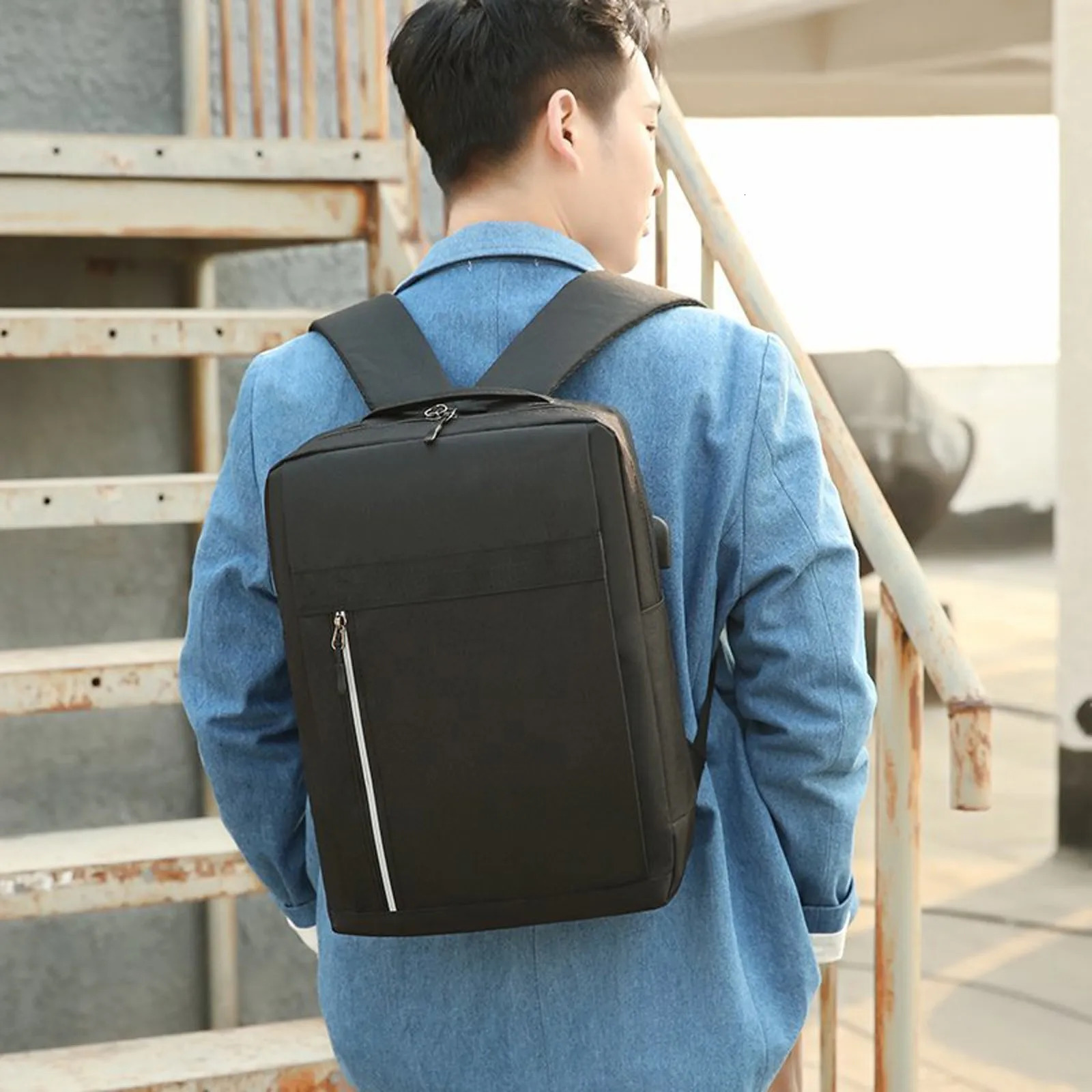 Ship from US Men Backpack Three Piece Solid Color Outdoor Bag Computer Business Shoulder Water Proof Casual Snowboard for 250227FBB