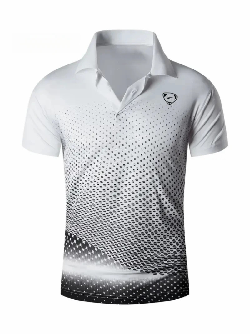 High quality short sleeved mens polo shirt sports and casual breathable mens top various colors for loose skin friends 250225