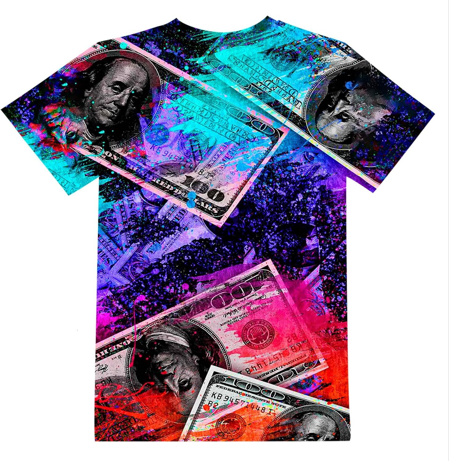 Mens T shirt Boys Girls Teens Shirts 3D Colorful Graphic Funny Print Shirts for Youth Shirts Years tee Casual tops summer clothes