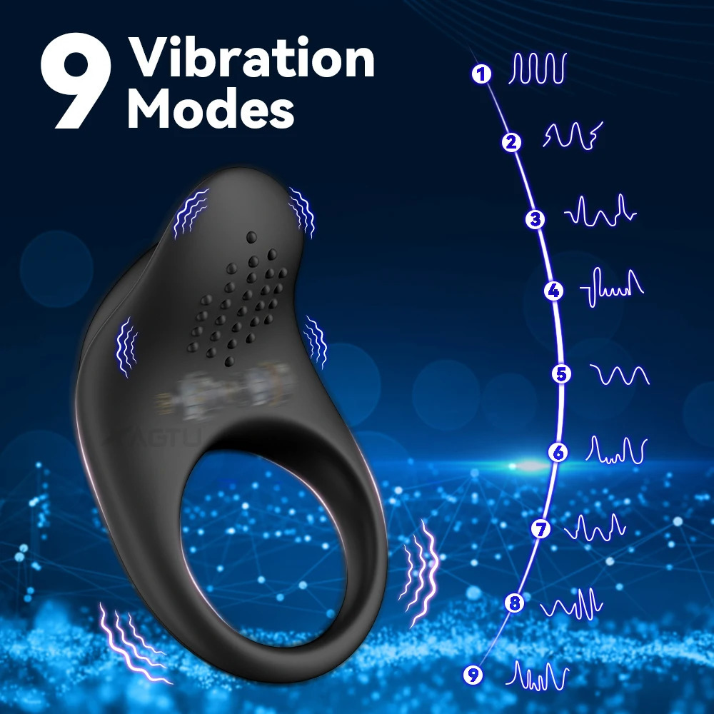 APP Control Vibrator Cock Ring for Men Delay Ejaculation Penis Ring Sex Toys Lock Penisring Cockring Adult Male Sex Supplies 250227