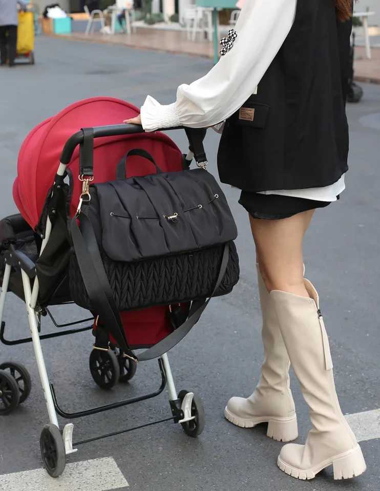 Diaper Bags Mommy Bag Large Capacity Organizer For Baby Diapers Outdoor Stroller Hanging Bags Maternity Women Fashion Backpack Lightweight Y250227JYAD