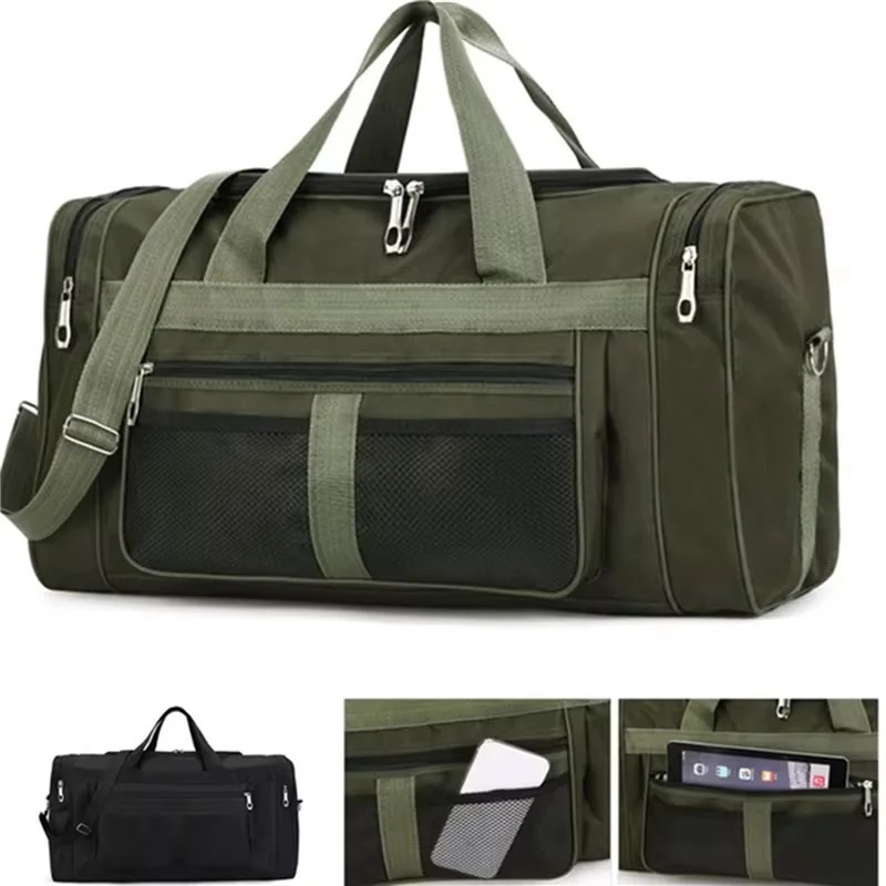 Ship from US Nylon Travel Duffel Bag Large Capacity Handbag Portable Outdoor Gym Luggage Multifunctional Waterproof Sports Fitness Bags 250227FBB