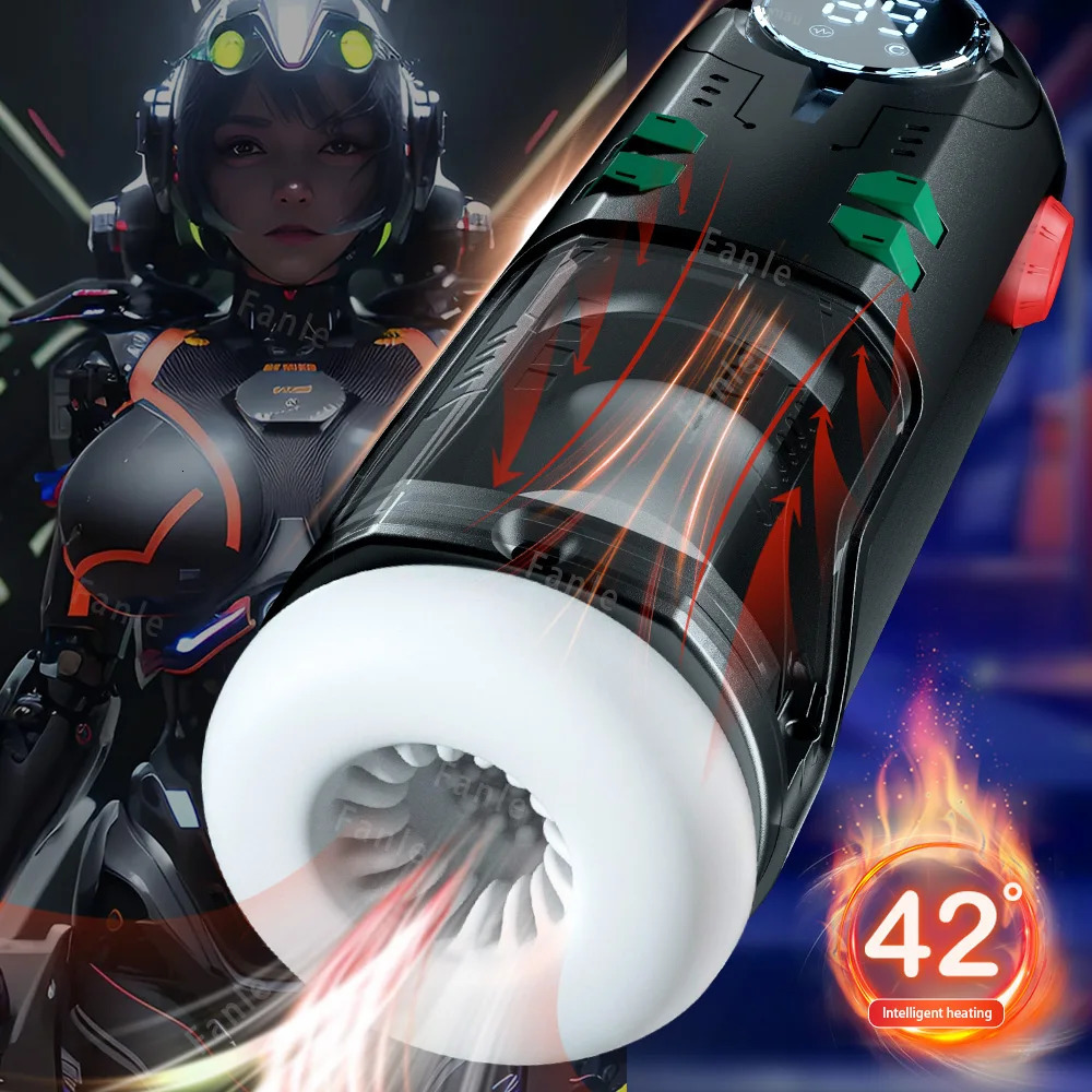 Male Masturbation Cup Telescopic Heated Sucking pocket Blowjob Sex Machines Toy Adult Goods for Men Vagina Masturbator 250210