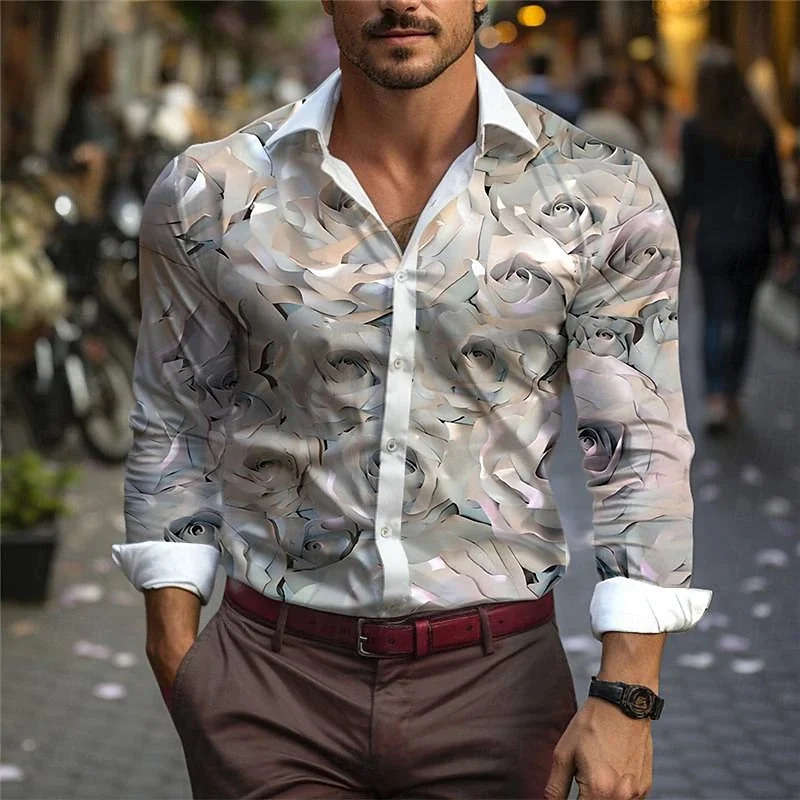 Fashionable Mens Casual Outdoor Shirt Floral Retro Hawaii n Mens Style 250224