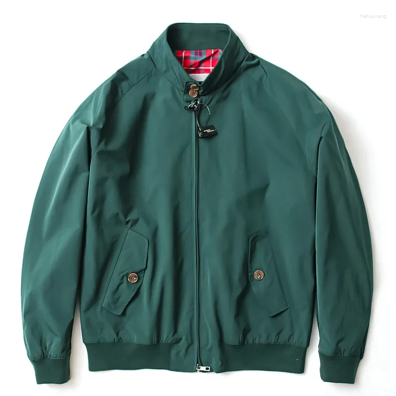 Men's Jackets Auticup American Style Vintage Casual Work Jacket G9 Hailington Spring Autumn Khaki Drill Stand Collar Motorcycle Windproof