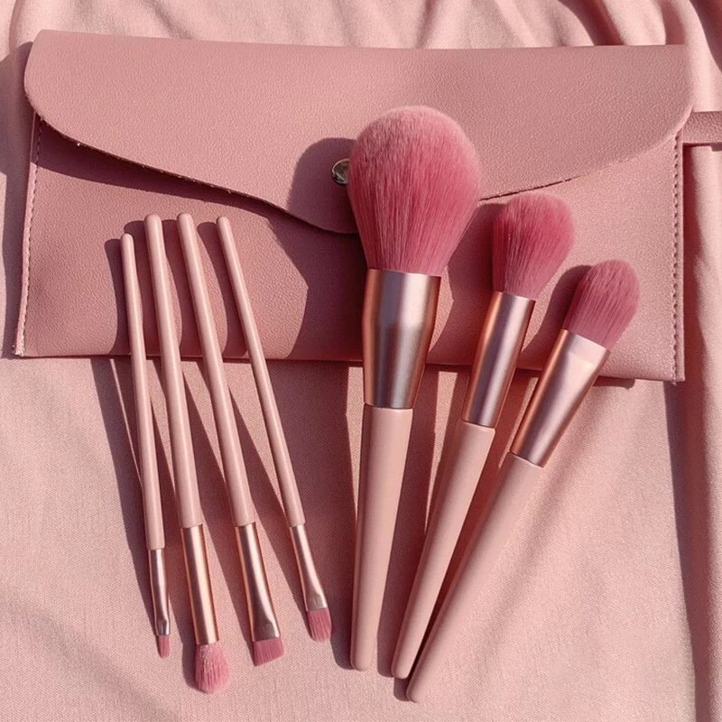 Ins Super Fire Nude Pink 7 Pcs Makeup Brush Set Super Soft Brush Powder Brush Eye Shadow Brush#100 S6000