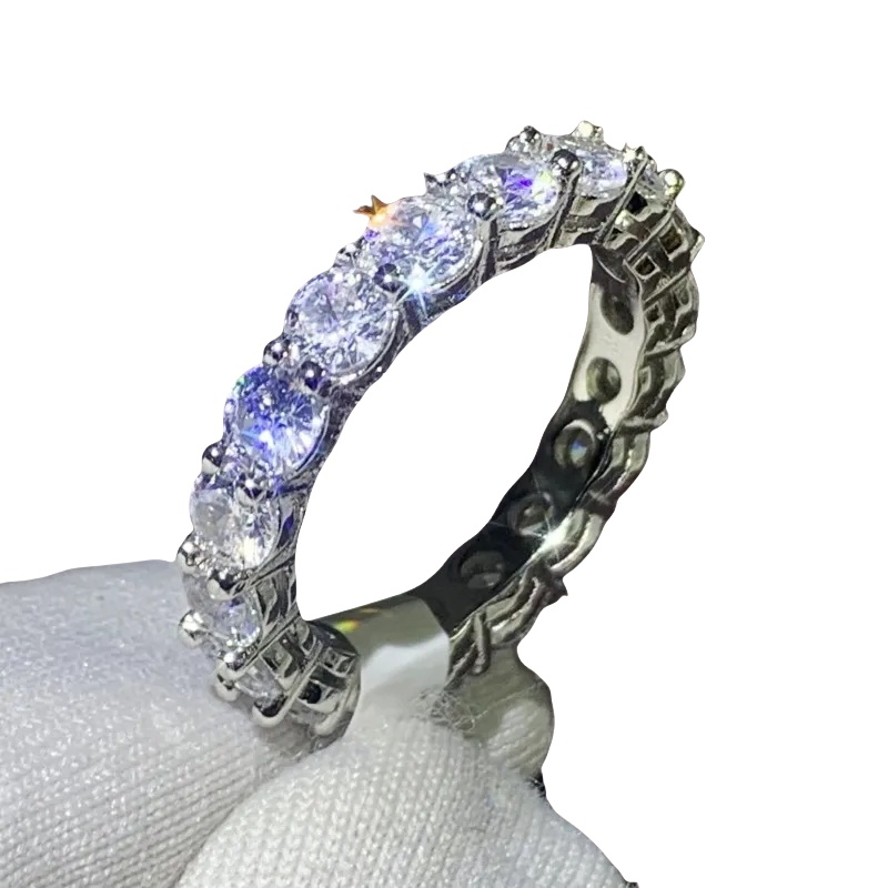 Plated gold for women sparkg cz moissanite ring woman engagement high grade sier mens rings daily outfit ornaments om0159