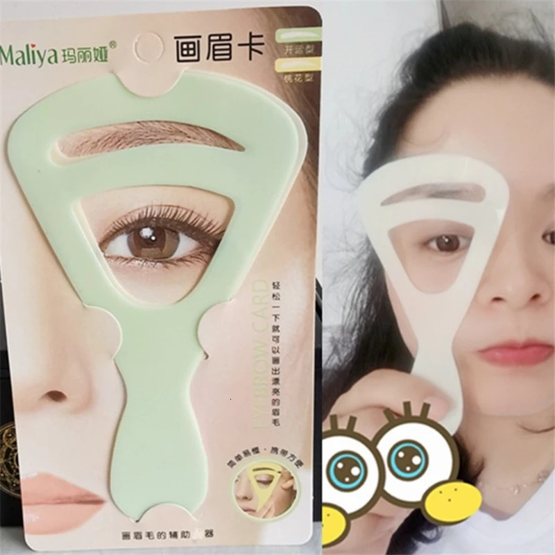 2Pcs/set Reusable Eyebrow Stencil Set Grooming Shaping balanced Template Eyebrow Drawing Card Makeup Tools 250224