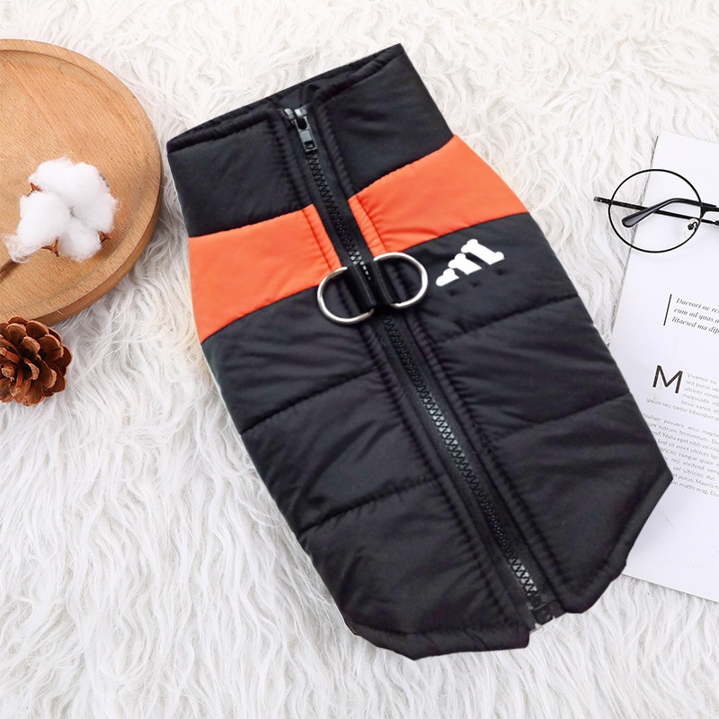 Padded Vest Dog Jacket, Warm Zip Up Dog Vest Jacket with Dual D Ring, Winter Water Resistant Small Dog Coats, Dog Clothes for Small Medium and Large D