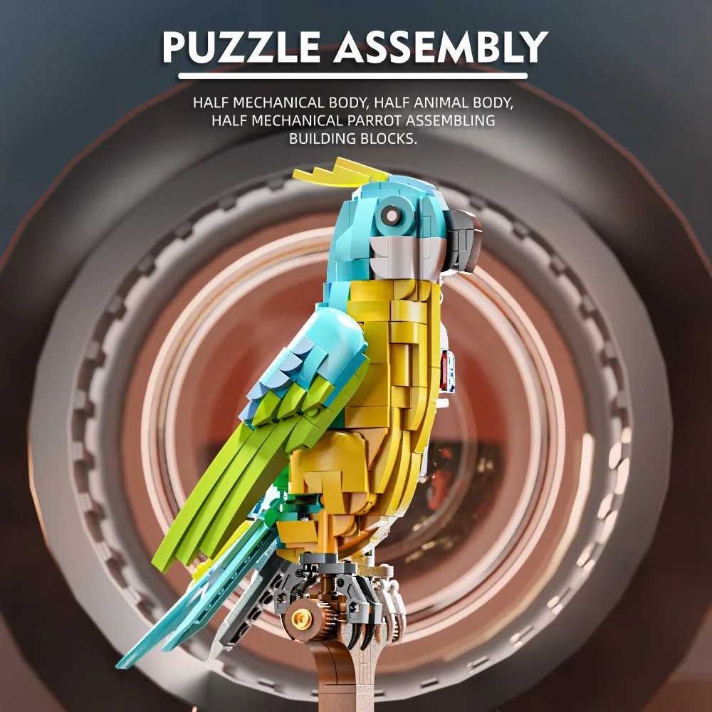 Artistic Block Creation Kit Featuring Avian Figures A Versatile Learning Aid Suitable For Young Explorers