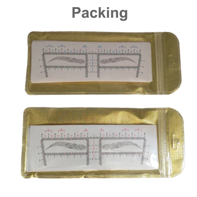 25pcs Eyebrow Tattoo Product Disposable Eyebrow Ruler Sticker Eyebrow Microblading Tools Permanent Makeup Accesories Tools 250224