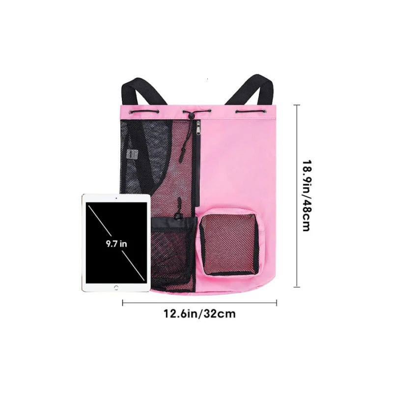 Ship from US Sports Drawstring Backpack with Mesh Pocket Fitness Travel Outdoor Sport Sackpack Large Capacity Gym Swim Beach Bags Camping Bag 250227FB