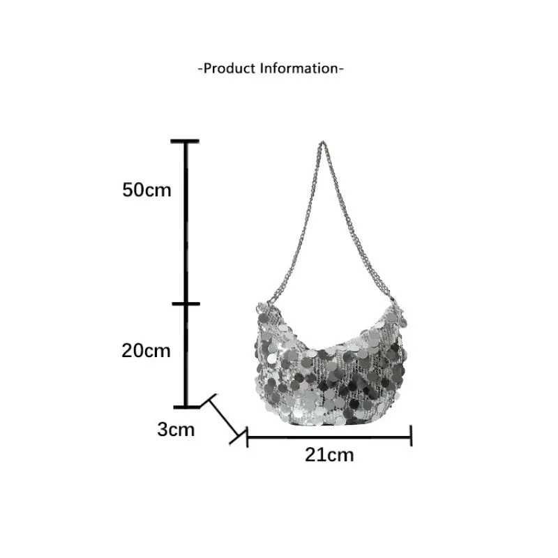 New Arrival Fashion sequined womens evening bag luxury chain cross body bag retro womens wallet and handbag trend shoulder bag T250227