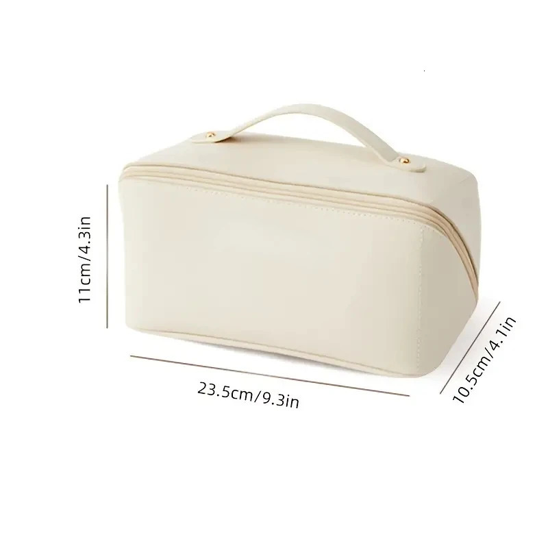 Ship from US Large Capacity Travel Cosmetic Bag Portable Makeup Organizer Cotton pad container Toilet organizer Container 250227FBB