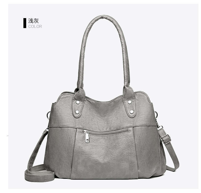 2025 New Handheld Tote Soft Leather Large Capacity Cross Shoulder Women's Bag