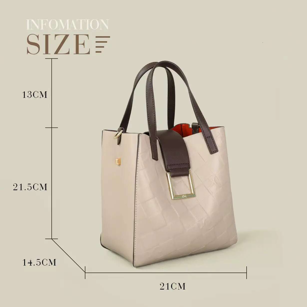 PG Women's Tote New Steel Emed Handheld Bun Gift Shopping Bag