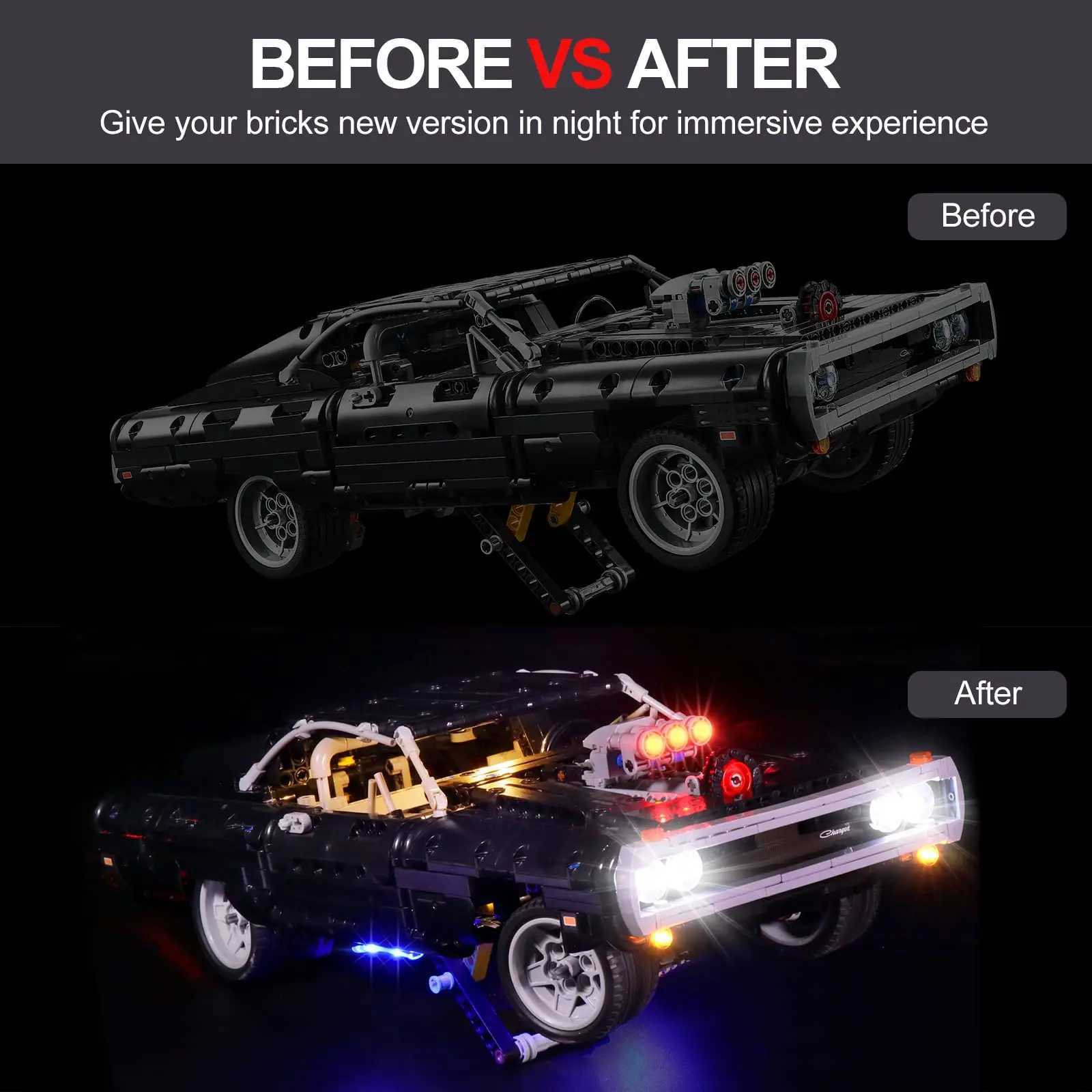 Mechanical Set Series Racing LED Lighting Kit Used for Building Block Childrens Education Toy Model Assembly B Boy Gift Y250227