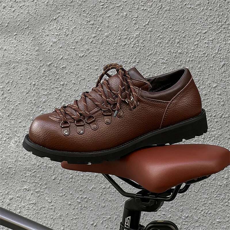 Fall/Winter 2024 New Fashion Personality Quality Men's Casual Shoes Thick Sole Comfortable Simple Waterproof Leather Charm