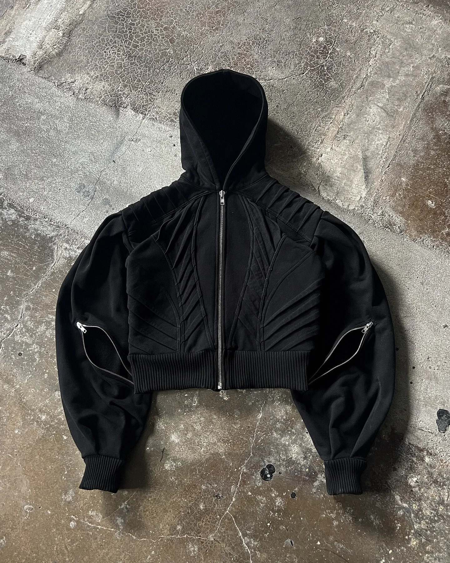 Rock Hip Hop Zip Up Long Sleeves Loose Hoodie Gothic Men Women Stripe Patchwork Big Pocket Jacket Y2k Retro Street Sweatshirt 250227
