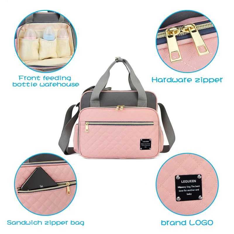 Diaper Bags New Style Waterproof Diaper nappy Bag Large Capacity Messenger Travel Bag Multifunctional Maternity Mother Baby Stroller Bags Y250227IUGP