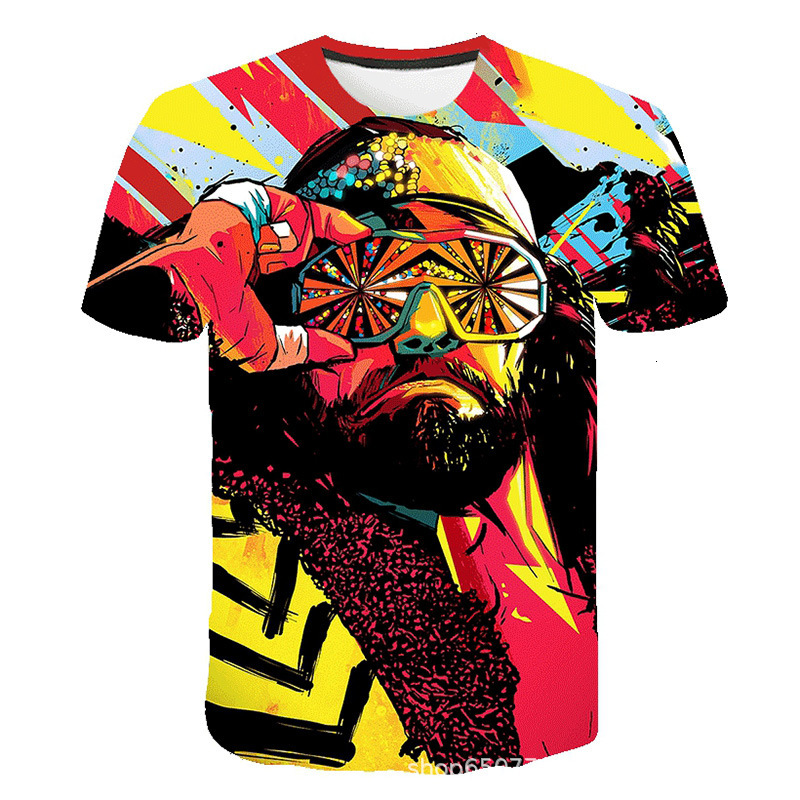 Designer 2025 New Men's Casual Short Sleeved Series 3D Printed T-shirt