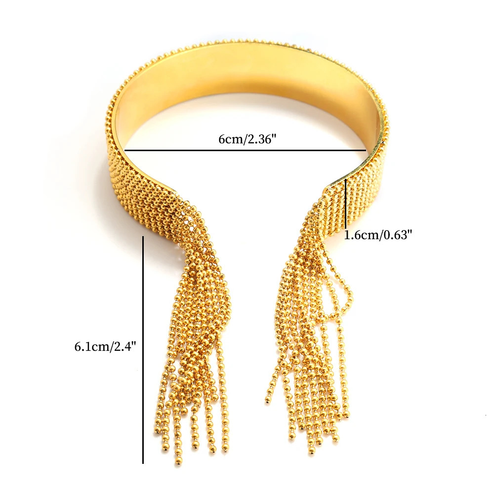 JOVO LOVE Adjustable Steel Beads Fringe Bangle Bracelet for Women Stainless Steel Waterproof Charm Jewelry Daily Accessories 250227