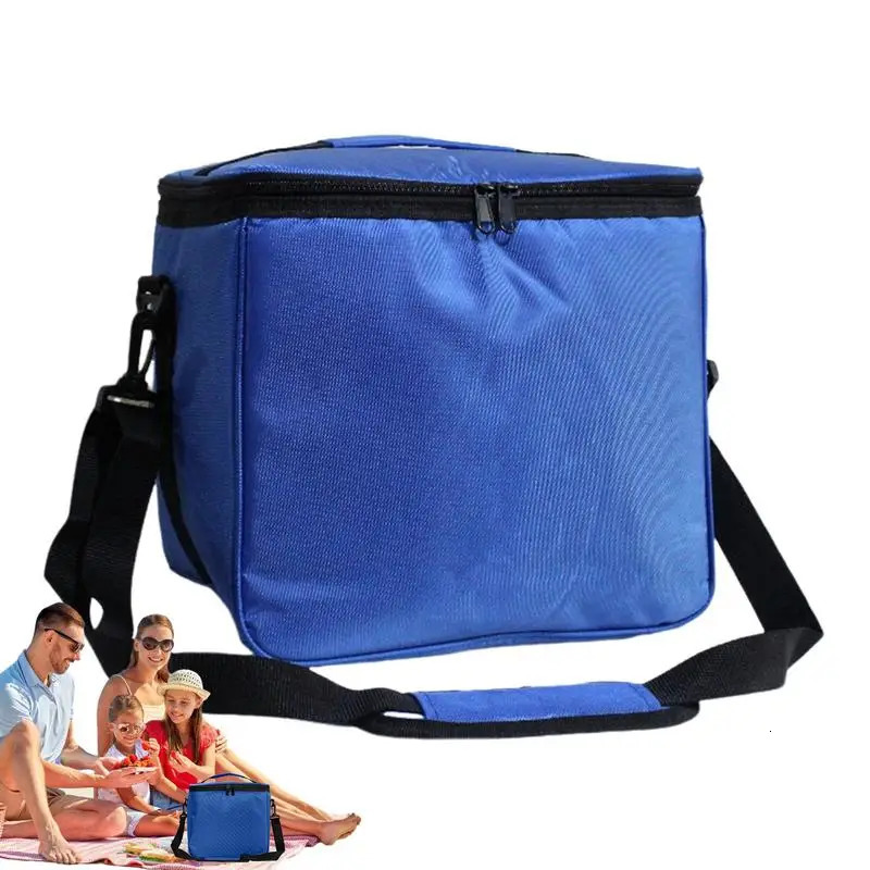 Ship from US 600D Oxford Cloth Camping Picnic Bag Cooler Insulated Portable Thermal Lunch Pouch With Shoulder Strap For w250227FBB
