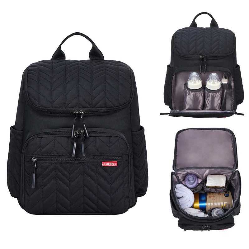 Diaper Bags Diapers Bag Backpack Mummy Maternity Bag Black Large Capacity Baby Nappy Bag Mom Backpacks Waterproof Travel Nursing Baby Bags Y250227DJN5